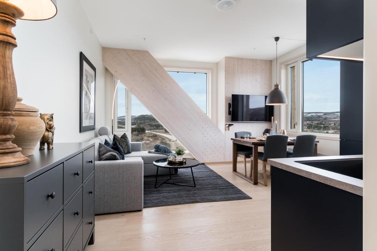 Mjos Tower Apartment - Lovely City View Sjusjøen Exterior foto